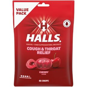 HALLS Relief Cherry Cough Drops, Economy Pack, 80 Drops in Kuwait