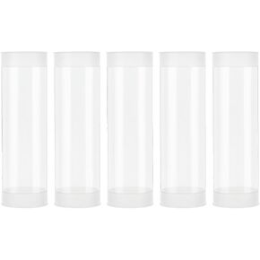 OLYCRAFT 5 Set Transparent Plastic Storage Tubes 1.6x12 Inch Test Bottle Organizers Boxes with Lid Plastic Transparent Hollow Tube Plastics Clear Hollow Tube for Beads Bath Salt Wedding Storage in Saudi Arabia