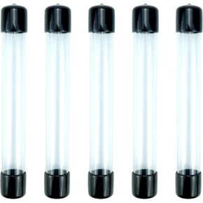 5Pcs Clear Rigid Tube with Caps, Round Plastic Tube, Portable Tube for Item Storage in Kuwait