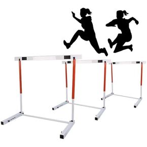 Height Adjustable Hurdles, 3 Pack Height Adjustable Hurdles, Metal Hurdles for Track and Field, Adults Hurdles Training Equipment, Obstacles Poles Athletic Hurdles Se, A in Kuwait