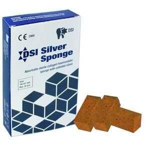 DSI DSPS-24 اسفنجة فضية قابلة للامتصاص بالكولاجين معقمة 14 مم × 7 مم × 7 مم 24/عبوة in Kuwait