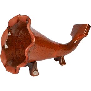 Handmade Ceramic Phone Amplifier – Natural Acoustic Horn-Shaped Speaker Stand, Decorative Home Décor, Unique Gift for Music Lovers, Green Speckled Color in Saudi Arabia
