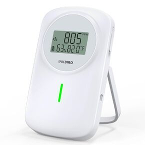 INKBIRD Air Quality Monitor Indoor Ndir 3 in 1 Meter | Detect Carbon Dioxide & Temperature & Humidity with Battery Powered | Sound System | for Home, Office, RV, Grow Tent (IAM-O2) in Kuwait