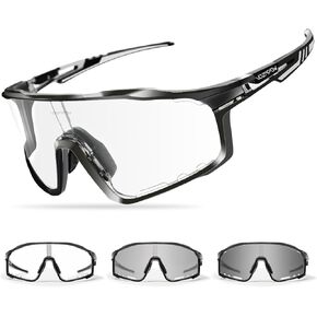 Photochromic Cycling Glasses for Men Women, UV400 Sports Sunglasses for MTB, Riding, Running, Fishing, Baseball in Kuwait