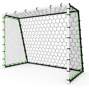 7 x 5 FT Soccer Goal Rebounder Net for Backyard, Iron Frame Soccer Net with PE Mesh, Training Goal for Passing, First Touch and Ball Control, Includes 4 U-Shaped Ground Stakes in Kuwait