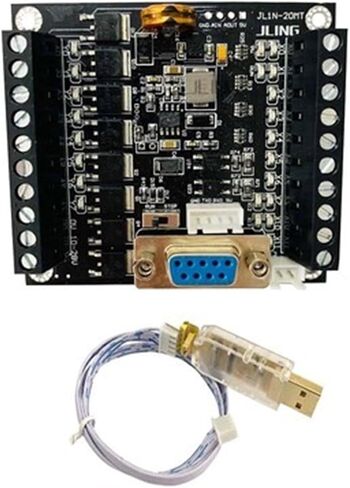 لوحة FX1N-20MT PLC 12 مدخلاً و8 مخرجات 10-28VDC مصدر طاقة مع خط برمجة أساسي 1AD+1DA مخرج ترانزستور عزل optocoupler in Kuwait