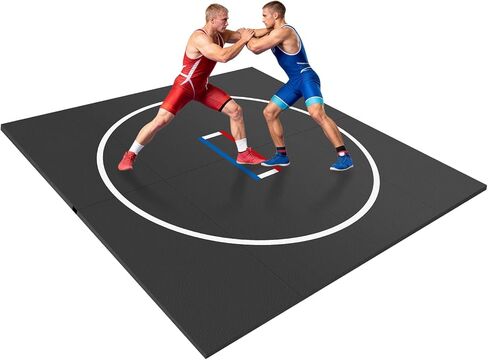 Wrestling Mat, Foldable Martial Arts Mat, XPE Jiu Jitsu Floor Exercise Mat | Anti-Slip & Ultra-Durable Grappling Pad, Training Mats for Gymnastics, BJJ, MMA, Martial Art, Grappling, Judo, Boxing, Yoga in Kuwait
