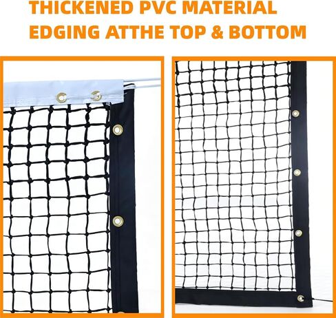 Professional Tennis Net 42 FT x 3.5 FT Double-Layer Non-Deforming Standard Replacement Tennis Net with 1.57 in Mesh Compatible with All Standard Outdoor Indoor Tennis Posts in Kuwait