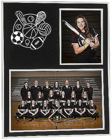إطار صور GROUPPORTRAIT All-Sports Mates باللون الأسود مقاس 7x5/3.50x5 مع حدود بيضاء (يُباع في 10 قطع) - 5x7 in Kuwait