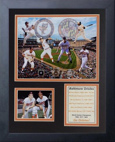 مجموعة صور مؤطرة من Legends Never Die MLB Baltimore Orioles All-Time Greats، مقاس 30.48 سم × 38.1 سم in Kuwait
