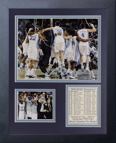 2009 North Carolina Tar Heels Champions - Celebration 11" X 14" Framed Photo Collage By Legends Never Die, Inc. in Kuwait