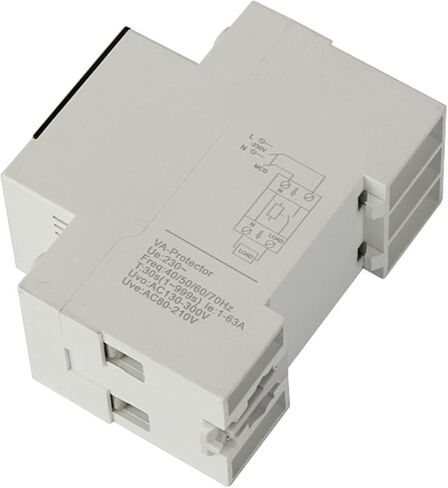 63A Din Rail Adjustable Digital Over Voltage Under Relay Current Protection kWh 220V Energy Meter leisurely in Kuwait