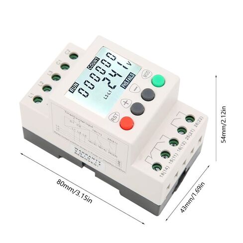 Three Phase Voltage Protector, JVR800 2 Voltage Relay Under Over Voltage Protector with LCD for Monitoring Circuit Phase Sequence Relay in Kuwait