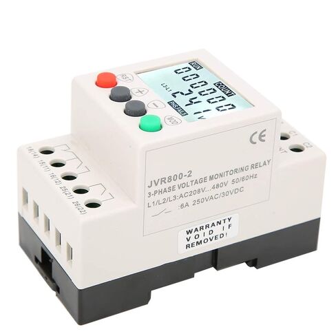 Three Phase Voltage Protector, JVR800 2 Voltage Relay Under Over Voltage Protector with LCD for Monitoring Circuit Phase Sequence Relay in Kuwait