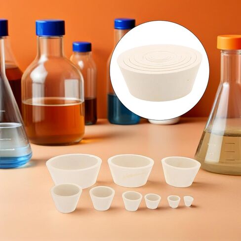 Buchner Funnel Adapter Silicone Rubber Stopper Kit, Multi-Size Pressure-Resistant Filter Cone Set for Laboratory Glassware Suction Filtration and Analytical Chemistry in Kuwait