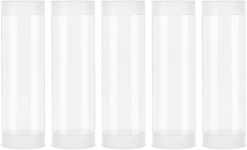 OLYCRAFT 5 Set Transparent Plastic Storage Tubes 1.6x12 Inch Test Bottle Organizers Boxes with Lid Plastic Transparent Hollow Tube Plastics Clear Hollow Tube for Beads Bath Salt Wedding Storage in Saudi Arabia