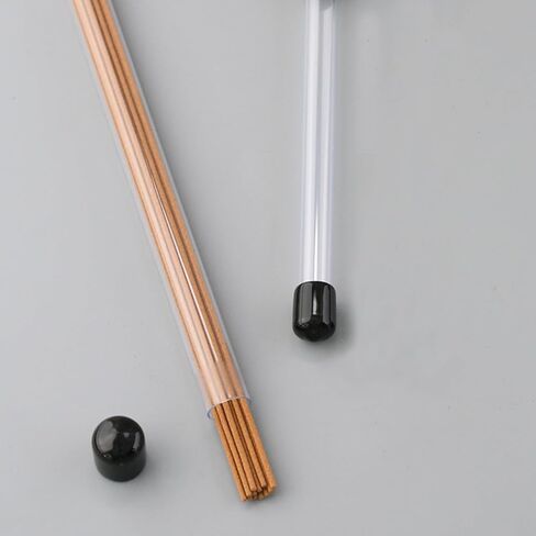 6 Pcs Clear Rigid Plastic Tubing with Caps, 12 Inch Length Incense Storage Tube, ID 0.9 Inch Clear Storage Tube, Storage Holder for Incense Sticks Beads Knitting Needles in Kuwait