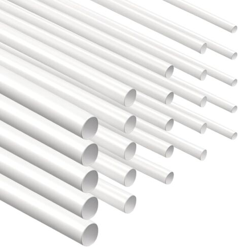30Pcs ABS Plastic Round Tubes, 5 Sizes 9.8 Inch ABS White Bars Rod Hollow | Round Tube Rounds Connector Cylinder Hollow Bar for DIY and Crafts Table Architectural Model Making(2mm 2.5mm 4mm 5mm 6mm ) in Kuwait