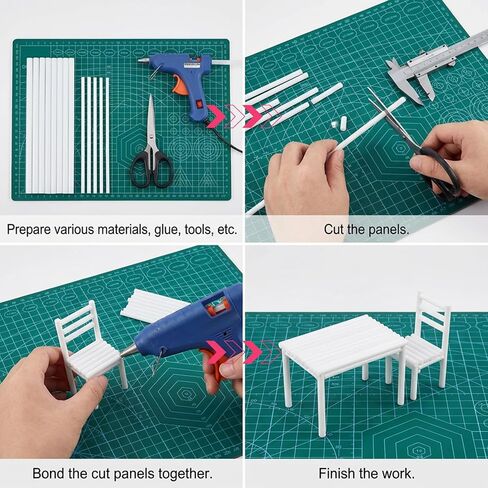 30Pcs ABS Plastic Round Tubes, 5 Sizes 9.8 Inch ABS White Bars Rod Hollow | Round Tube Rounds Connector Cylinder Hollow Bar for DIY and Crafts Table Architectural Model Making(2mm 2.5mm 4mm 5mm 6mm ) in Kuwait