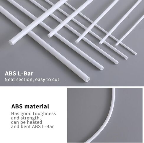 30Pcs ABS Plastic Round Tubes, 5 Sizes 9.8 Inch ABS White Bars Rod Hollow | Round Tube Rounds Connector Cylinder Hollow Bar for DIY and Crafts Table Architectural Model Making(2mm 2.5mm 4mm 5mm 6mm ) in Kuwait