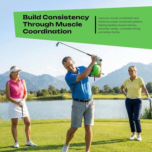 Golf Training Aid Ball - Compression Golf Connection Ball Between Arms - Posture Correction Swing Trainer & Alignment Practice - Helps Train Proper Swing Mechanics & Arm Structure in Kuwait