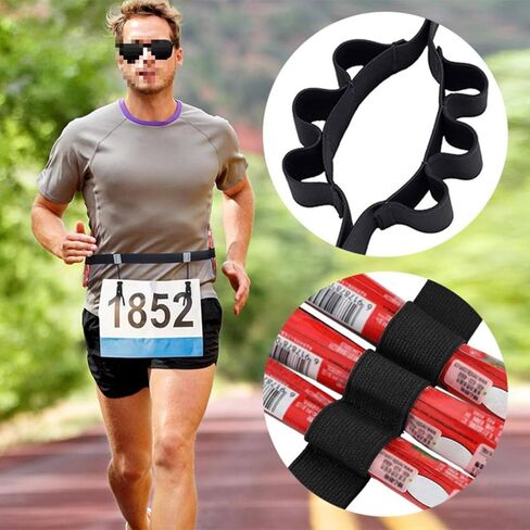 Gralara Triathlons Number Belt Pinless Design Adjustable Race Number Belt Universal Competition Attachment for Triathletes, Runners, Blue, Blue in Kuwait