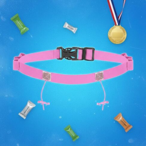 Gralara Triathlons Number Belt Pinless Design Adjustable Race Number Belt Universal Competition Attachment for Triathletes, Runners, Blue, Blue in Kuwait