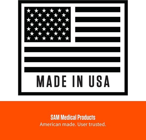 Rescue Essentials SAM Splint Combo Pack, (1) 4.25" x 36" Orange/Blue Flat Fold Moldable Splint for Fracture & Sprain Immobilization Plus (1) 3" x 5 Yard Blue Cohesive Wrap, First Aid - 2 Piece Kit in Kuwait