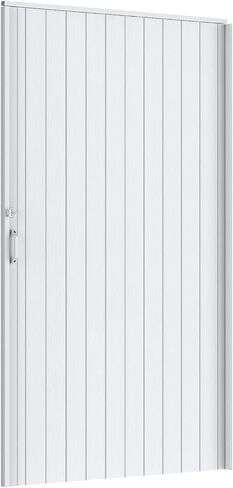 Accordion Door, 48x80in/60x80in PVC Folding Door for Interior, Single Door/Bifold Accordion Closet Door, Includes Latch, Handle, Mounting Hardware (Single(48"×80"×1.57")) in Kuwait