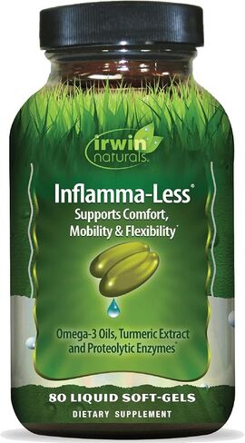 Irwin Naturals inflamma-inflamma ، يعزز الراحة والتنقل والمرونة ، 80 Softgels السائل in Kuwait