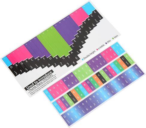 Generic Color Kalimba Sticker, Colorful Kalimba Scale Sticker Note Thumb Piano Thumb Piano Key Musical Note Decoration for Beginner (Universal 21 tone) in Kuwait