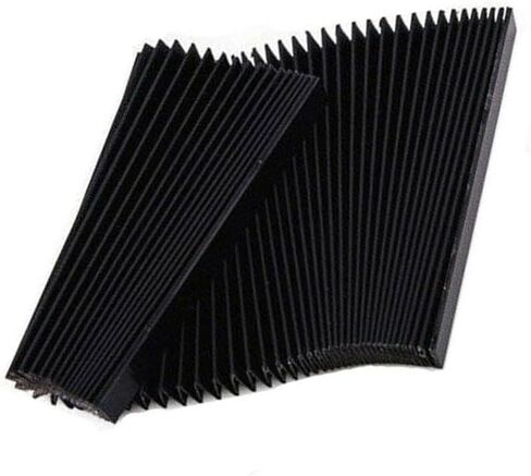 Machine Tool Organ Guard Bellows Cover, Flexible 3-Proof Cloth Rail Dust Shield for CNC Milling Equipment, Screw Protector with High Tensile Strength, Black(265mm) in Kuwait