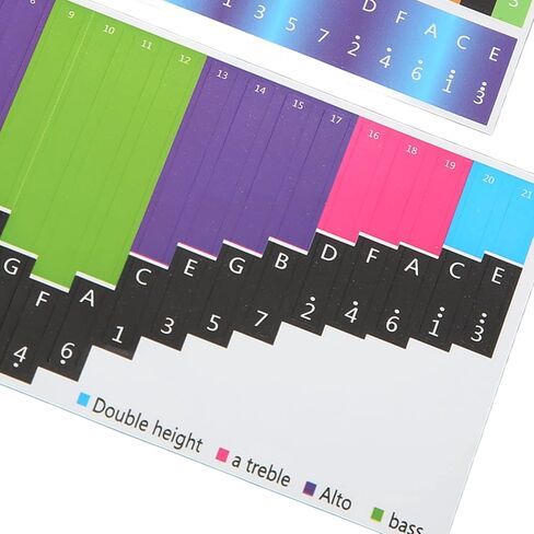 Generic Color Kalimba Sticker, Colorful Kalimba Scale Sticker Note Thumb Piano Thumb Piano Key Musical Note Decoration for Beginner (Universal 21 tone) in Kuwait
