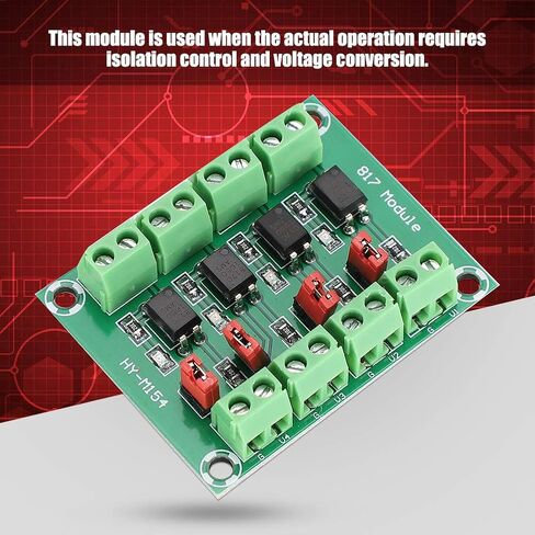 Tyenaza 4 Way Voltage Isolation Board, 4 Channel Optocoupler Isolated Board Voltage Converter Adapter Module in Kuwait