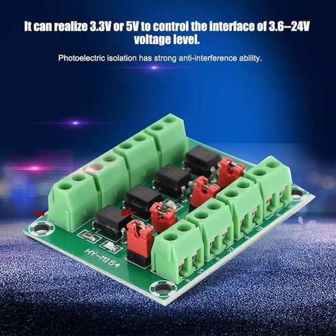 Tyenaza 4 Way Voltage Isolation Board, 4 Channel Optocoupler Isolated Board Voltage Converter Adapter Module in Kuwait