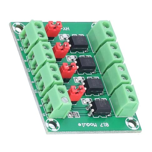 Fafeicy 4 Channel Optocoupler Isolation Board, Copper Clad Laminate Voltage Control Adapter Module for High Power Applications in Kuwait