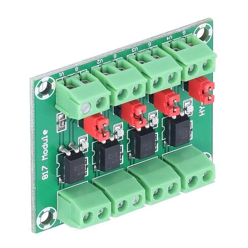 Fafeicy 4 Channel Optocoupler Isolation Board, Copper Clad Laminate Voltage Control Adapter Module for High Power Applications in Kuwait