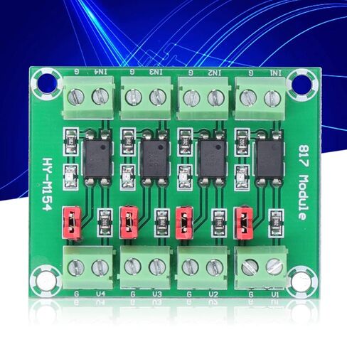 Fafeicy 4 Channel Optocoupler Isolation Board, Copper Clad Laminate Voltage Control Adapter Module for High Power Applications in Kuwait