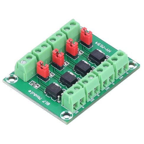 Fafeicy 4 Channel Optocoupler Isolation Board, Copper Clad Laminate Voltage Control Adapter Module for High Power Applications in Kuwait