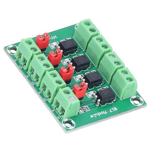 Fafeicy 4 Channel Optocoupler Isolation Board, Copper Clad Laminate Voltage Control Adapter Module for High Power Applications in Kuwait