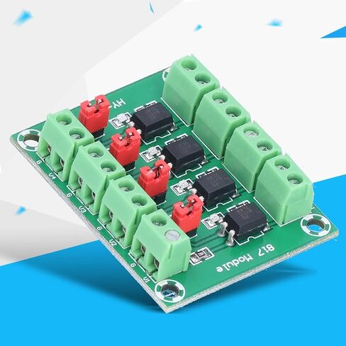 Fafeicy 4 Channel Optocoupler Isolation Board, Copper Clad Laminate Voltage Control Adapter Module for High Power Applications in Kuwait