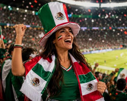Mexico Soccer Fan Hat and Scarf Set – Fan Accessories for Sports Events, Watch Parties and Celebrations in Kuwait