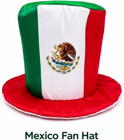 Mexico Soccer Fan Hat and Scarf Set – Fan Accessories for Sports Events, Watch Parties and Celebrations in Kuwait