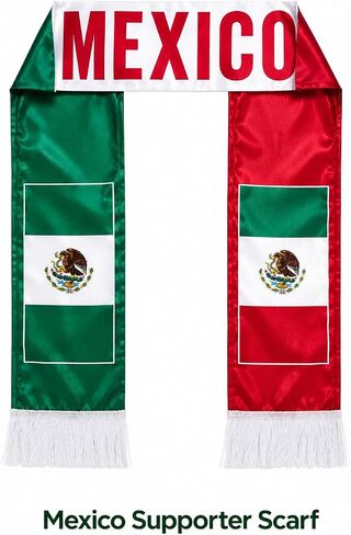 Mexico Soccer Fan Hat and Scarf Set – Fan Accessories for Sports Events, Watch Parties and Celebrations in Kuwait