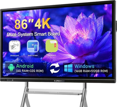 Smart Board 49" Interactive Whiteboard, RK3588 Chip & 6ms Low Latency for Smooth Writing, Android 12 8+64GB, Wireless Cast, Overseas App Ready—Easy Collaboration for Classroom Office Home (Board Only) in Kuwait