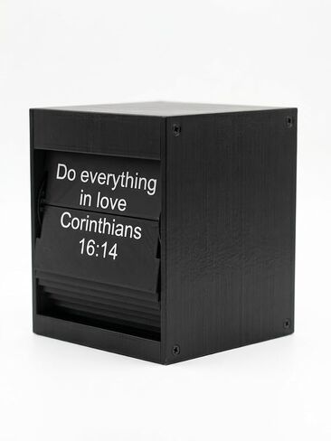 Christian Room Decor Split Flap Display Comes with USB-C Minimalist for Study and Prayer Room, Faith-Based Home Decor, Religious Gift for Women, Men, Christians, Modivational Spiritual Decoration in Kuwait