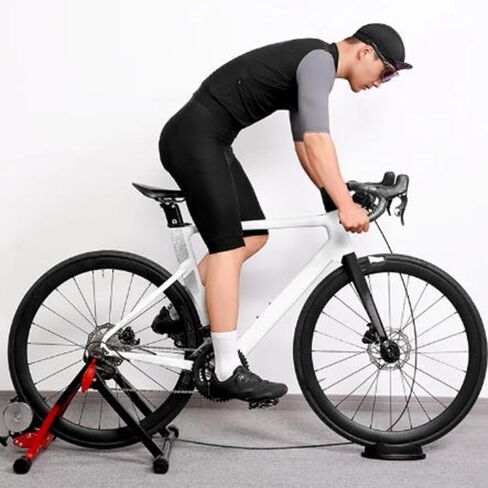 Magnetic Bike Trainer Stand for Indoor Riding, Foldable Stationary Bicycle Exercise Trainer for Road & Mountain Bikes, 6 Level Resistance, Quiet & Portable in Kuwait