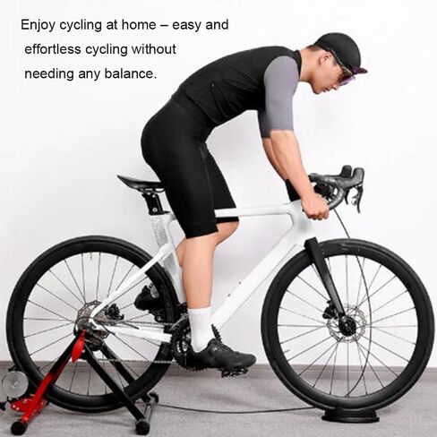 Magnetic Bike Trainer Stand for Indoor Riding, Foldable Stationary Bicycle Exercise Trainer for Road & Mountain Bikes, 6 Level Resistance, Quiet & Portable in Kuwait