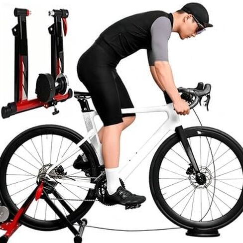 Foldable Magnetic Bike Trainer for Indoor Cycling, 6-Speed Adjustable Resistance Stationary Bicycle Stand for Road & Mountain Bikes, Quiet Home Exercise in Kuwait