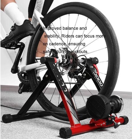 Foldable Magnetic Bike Trainer for Indoor Cycling, 6-Speed Adjustable Resistance Stationary Bicycle Stand for Road & Mountain Bikes, Quiet Home Exercise in Kuwait